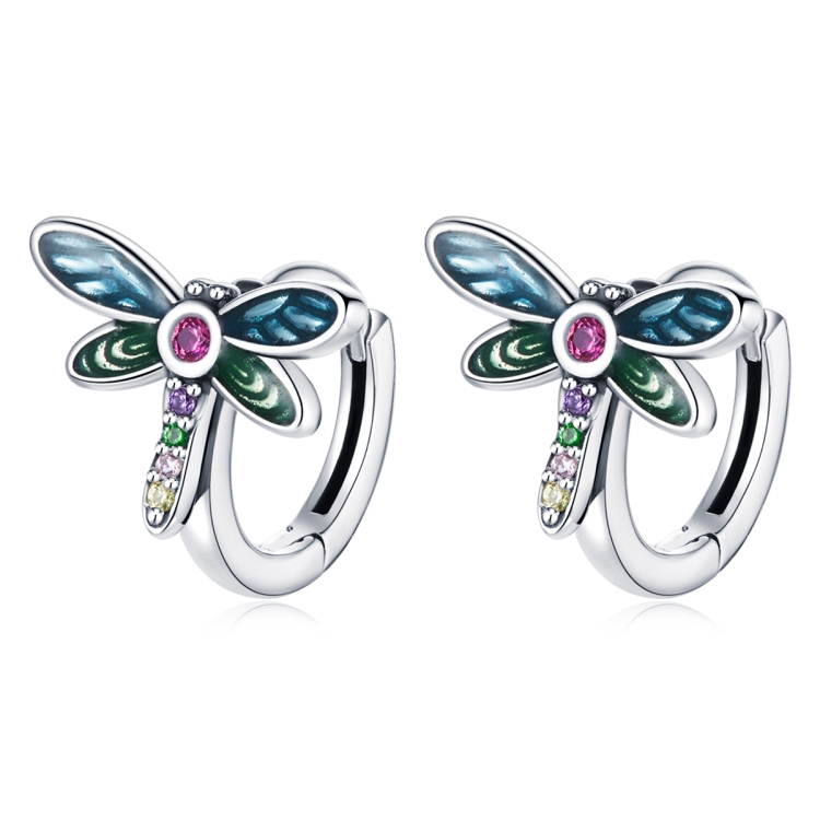 S925 Sterling Silver Vintage Dragonfly Ear Studs Women Earrings