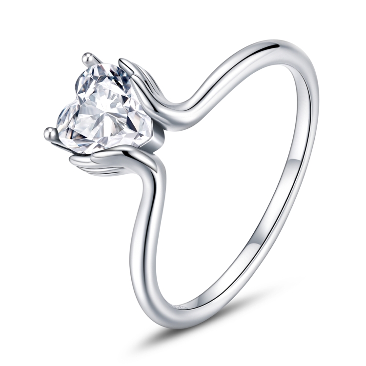 S925 Sterling Silver Love In The Palm Of Your Hand Women Ring