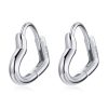 S925 Sterling Silver Heart-shaped Hollow Ear Stud Women Earrings