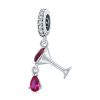 S925 Sterling Silver Shaking Wine Glass Pendant DIY Bracelet Necklace Accessories