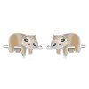 S925 Sterling Silver Cute Sloth Ear Studs Women Earrings
