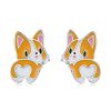S925 Sterling Silver Cute Corgi Ear Studs Women Earrings