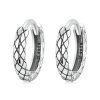 S925 Sterling Silver Snake Texture Ear Buckle Women Earrings
