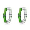 S925 Sterling Silver Bamboo Ear Buckle Women Earrings