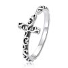 S925 Sterling Silver Retro Cross Women Ring