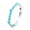 S925 Sterling Silver Turquoise Women Open Ring