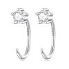 S925 Sterling Silver Sparkling Ear Hook Women Earrings