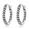S925 Sterling Silver Thread Ear Buckle Women Earrings