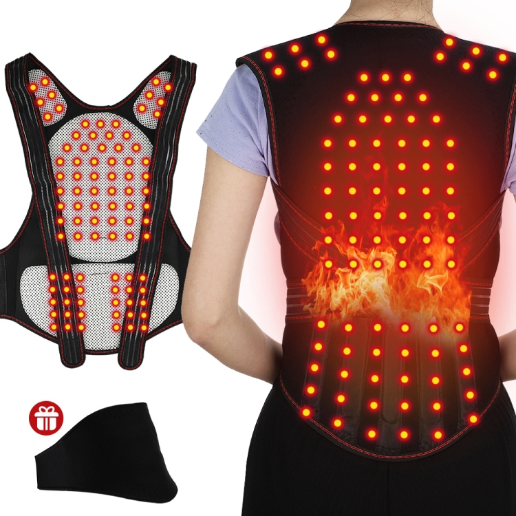 HailiCare Larger Version Household Neck Back Waist Protector Waistcoat Warm Vest Protective Gear with Magnet Therapy