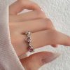 Ladies Light Luxury Pearl Butterfly Opening Adjustable Combination Ring