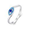 S925 Sterling Silver Guardian Devil Eye Ring Versatile Ring Hand Decoration