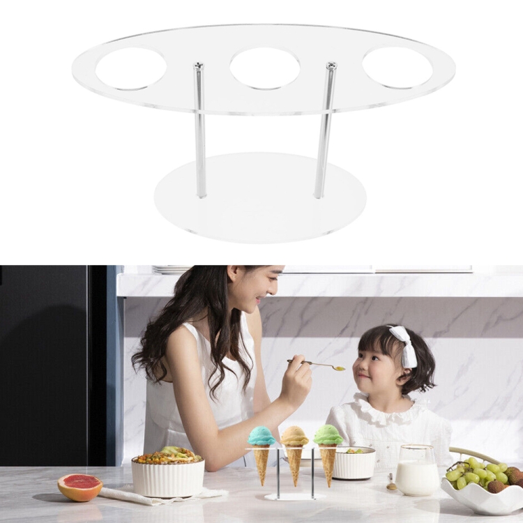 YX035 Acrylic Ice Cream Cone Rack Ice Cream Display Stand
