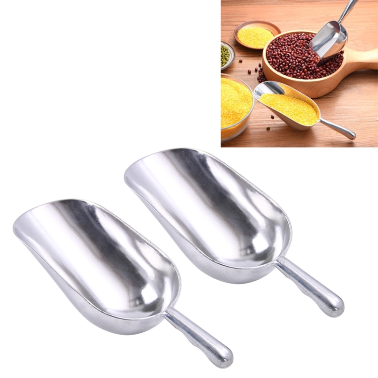 2 PCS Stainless Steel Multifunctional Shovel Aluminum Alloy Ice Shovel Food Tea Shovel Tea Spoon