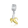 S925 Sterling Silver Banana Fruit Pendant DIY Bracelet Necklace Accessories