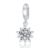 S925 Sterling Silver Crystal Snowflake Pendant DIY Bracelet Necklace Accessories