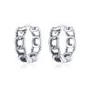 S925 Sterling Silver Simple Hollow Chain Women Earrings