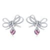 S925 Sterling Silver Bowknot Gift Women Earrings