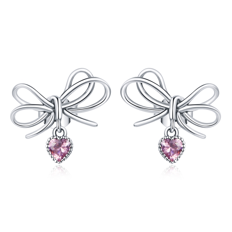 S925 Sterling Silver Bowknot Gift Women Earrings
