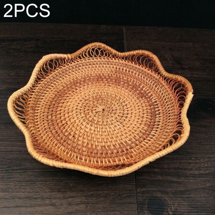 2pcs / Set GP3 Braided Sweet Vegetable Fruit Snack Storage Tray Basket