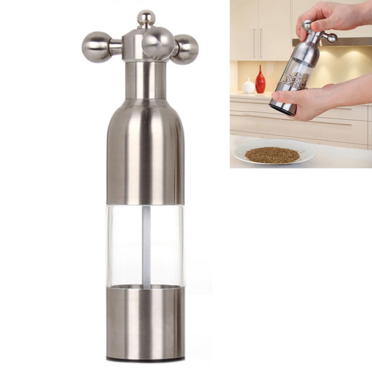 MICLAN Stainless Steel 304 Rudder Shape Grinder Pepper Grinding Machine, Size : S