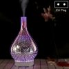 Mini 100ml Household Humidifier Ultrasonic Creative Purification 3D Glass Aromatherapy Machine Automatic Alcohol Sprayer, AU Plug