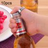 10pcs Ring Style Metal Beer Bottle & Can Opener, Inner Diameter: 2.2cm