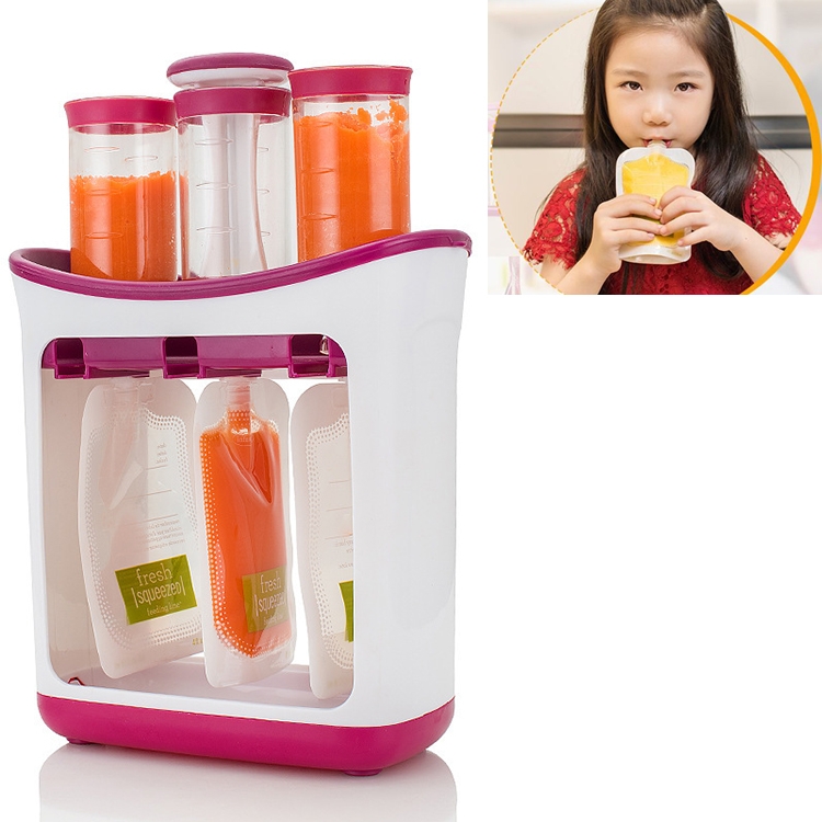 Multi-function Home Kitchen Manual Baby Food Storage Bag Dispenser Children Puree Squeezer