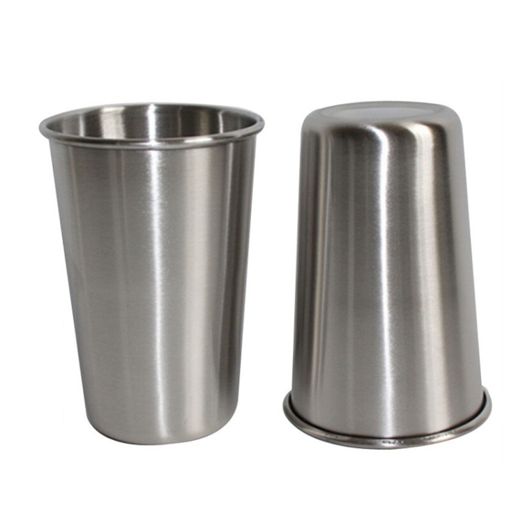 500ml  Single Wall Electropolished Stainless Steel Beverage Cup(Silver)