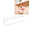Stainless Metal Kitchen Toilet Paper Towel Rack Paper Towel Roll Holder Cabinet Hanging Shelf Preservative Film Storage Rack,Size: 26*10.8*1.5cm