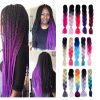 Fashion Color Gradient Individual Braid Wigs Chemical Fiber Big Braids, Random Color Delivery, Length: 60cm