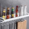 70cm 10 Hooks Kitchen Multi-function Wall Hanging Holder Seasoning Storage Rack