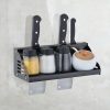 30cm Kitchen Multi-function Wall-mounted Condiment Holder Storage Rack