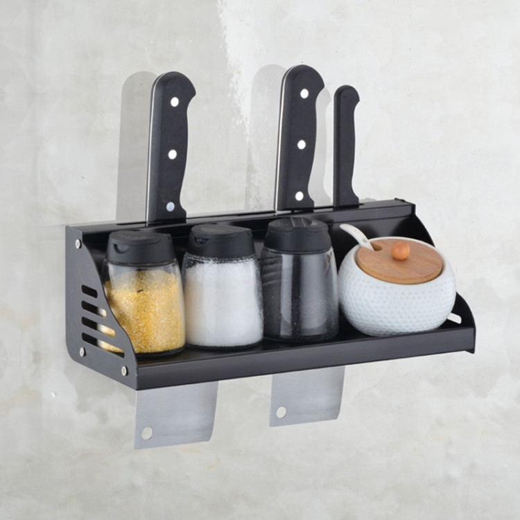 30cm Kitchen Multi-function Wall-mounted Condiment Holder Storage Rack