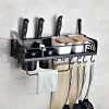 B Version 50cm 2 Cups 10 Hooks Kitchen Multi-function Wall-mounted Condiment Holder Storage Rack