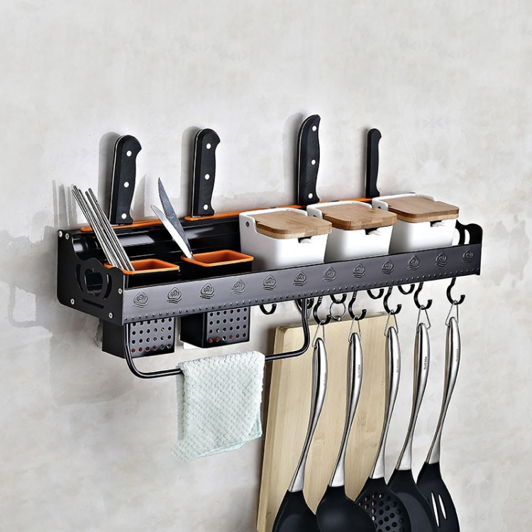 60cm 2 Cups Kitchen Multi-function Wall-mounted Storage Rack Holder
