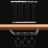 MICLAN Four Rows Stainless Steel Hanging Wine Glass Holder, Size: 34*38*43cm