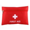 2 PCS Portable First Aid Kit with Bag, Includes Sanitizing Pads, Gauzes, Scissors,Band-aids and Tweezers, Random Color Delivery