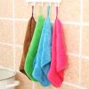 Bamboo Fiber Washing Dish Towel Kitchen Cleaning Cloth Double-Sided Scouring Cloth Water Absorption Non-Stick Oil,Can Hang,Random Color Delivery