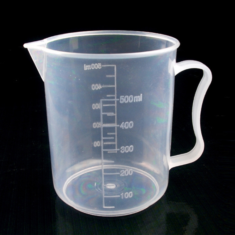 500ml Thin Section PP Plastic Flask Digital Measuring Cup Cylinder Scale Measure Glass Lab Laboratory Tools