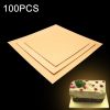 100pcs / Pack Square Cake Cardboard Pad Golden Cake Mousse Cake Mat, Size: 28 x 28cm