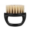 Men Ring Design Portable Boar Brush Black ABS Haircut Cleaning Shaving Brush