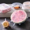 6 PCS / Set Food Grade Silicone Sealing Lids Fresh Keeping Covers