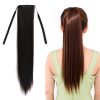 Natural Long Straight Hair Ponytail Bandage-style Wig Ponytail for Women，Length: 60cm