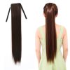 Natural Long Straight Hair Ponytail Bandage-style Wig Ponytail for Women,Length: 75cm