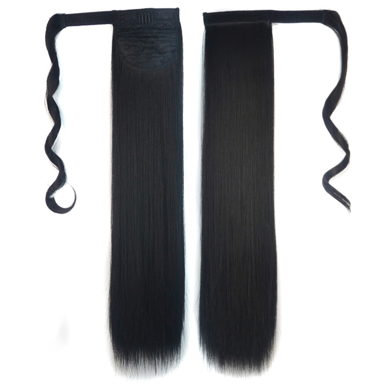 1B# Invisible Seamless Bandage-style  Wig Long Straight Hair Wig Ponytail