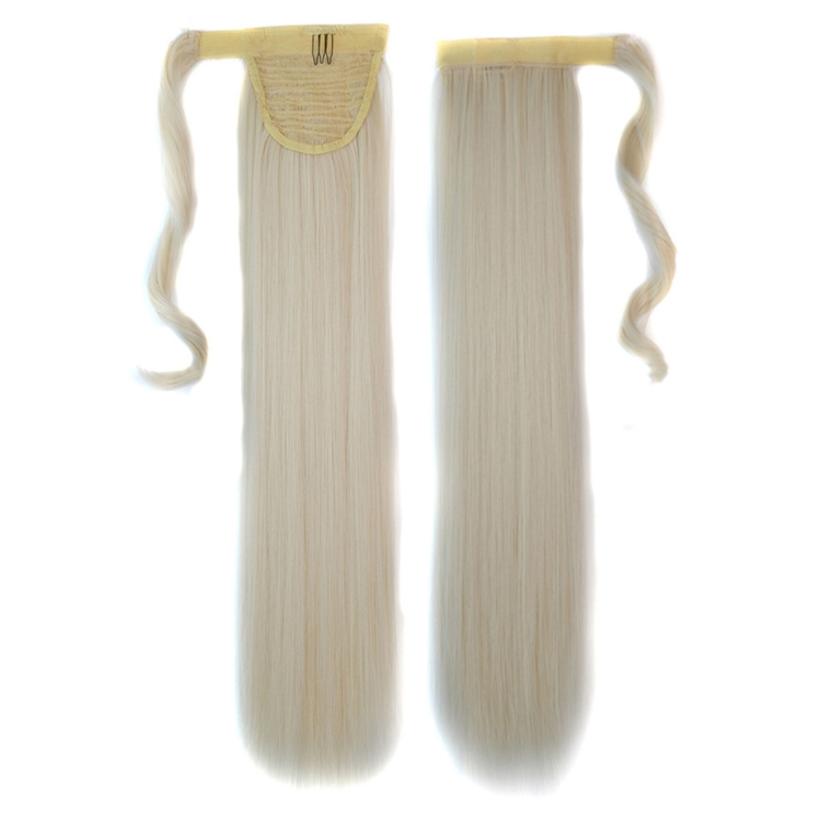 60# Invisible Seamless Bandage-style  Wig Long Straight Hair Wig Ponytail