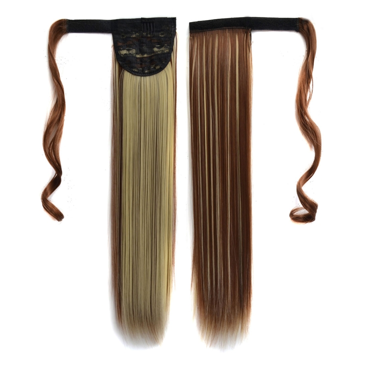 12H613# Invisible Seamless Bandage-style Wig Long Straight Hair Wig Ponytail