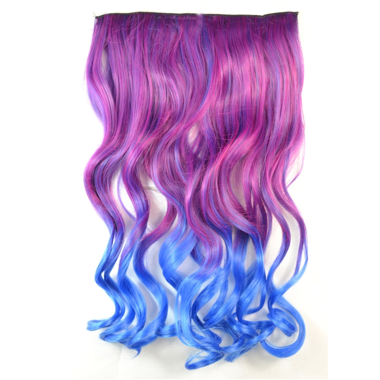 One-piece Seamless Hair Extension Piece Color Gradient Large Wave Long Curling Clip Type Hairpiece