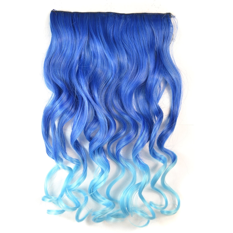 One-piece Seamless Hair Extension Piece Color Gradient Large Wave Long Curling Clip Type Hairpiece