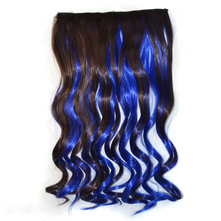 One-piece Seamless Hair Extension Piece Color Gradient Large Wave Long Curling Clip Type Hairpiece